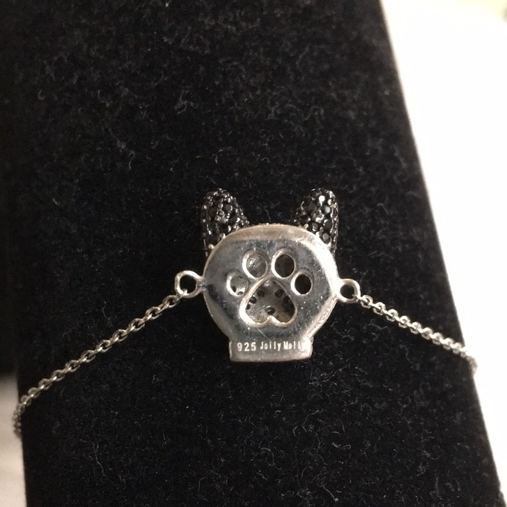 Sterling Silver Diamond cat adjustable bracelet - Picture 4 of 7